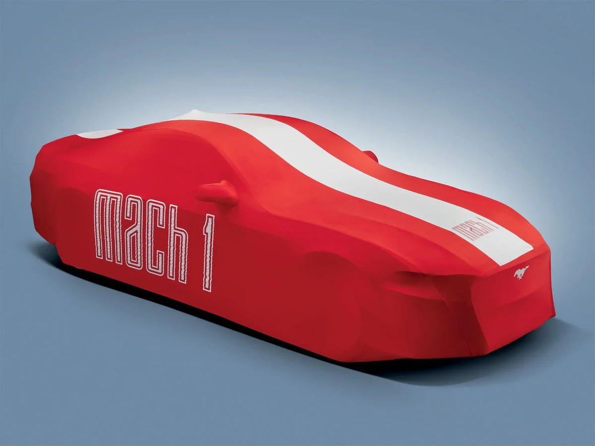 MUSTANG 2021-2022 RED & WHITE FULL VEHICLE COVER FOR LOW WING MODELS-Default