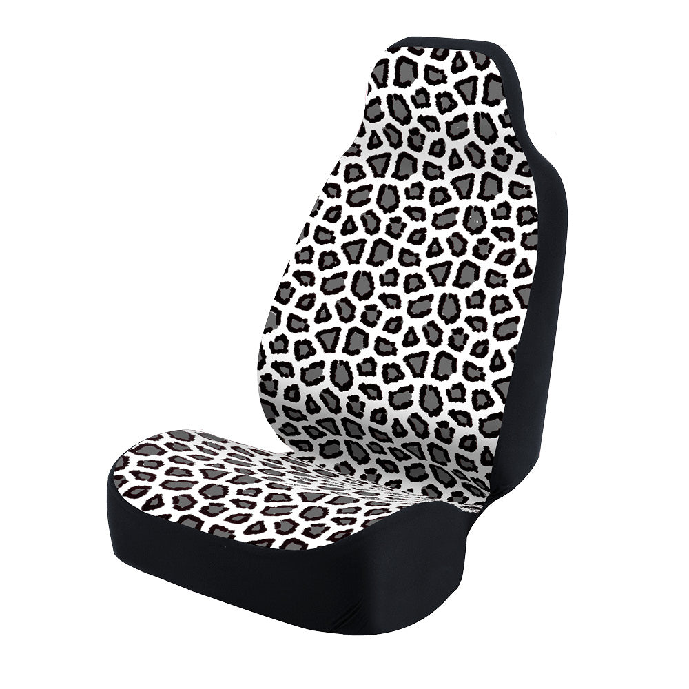 Universal Print Seat Cover (ashen jaguar black spots & white background)