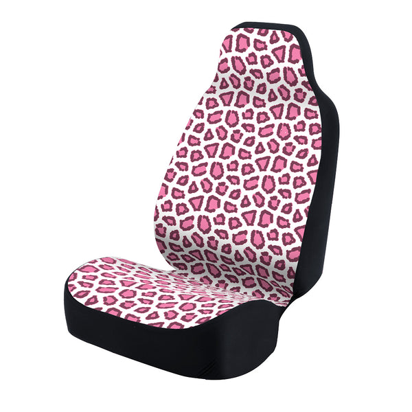Universal Print Seat Cover (ashen jaguar gray spots & pink background)