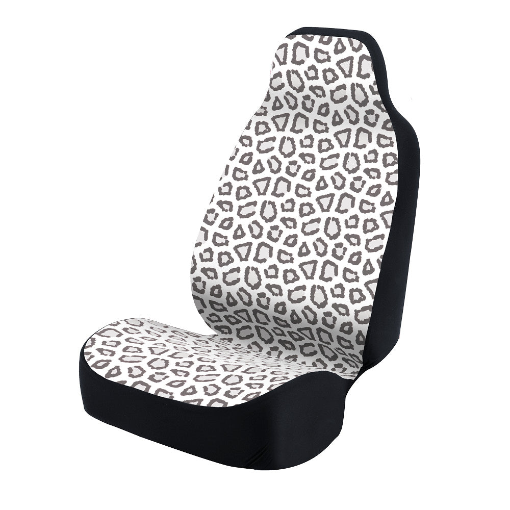Universal Print Seat Cover (ashen jaguar gray spots & white background)