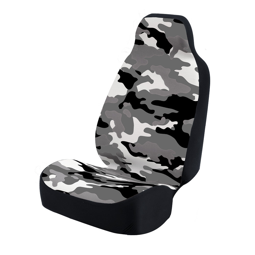 Universal Print Seat Cover (camo black & gray background)