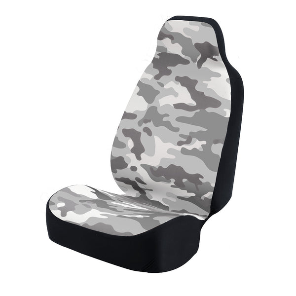 Universal Print Seat Cover (camo gray & white background)