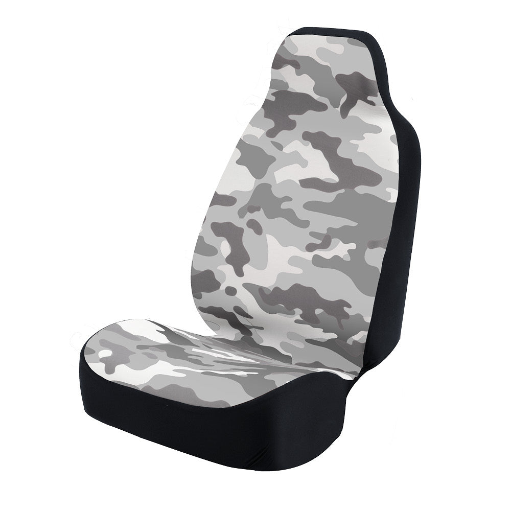 Universal Print Seat Cover (camo gray & white background)