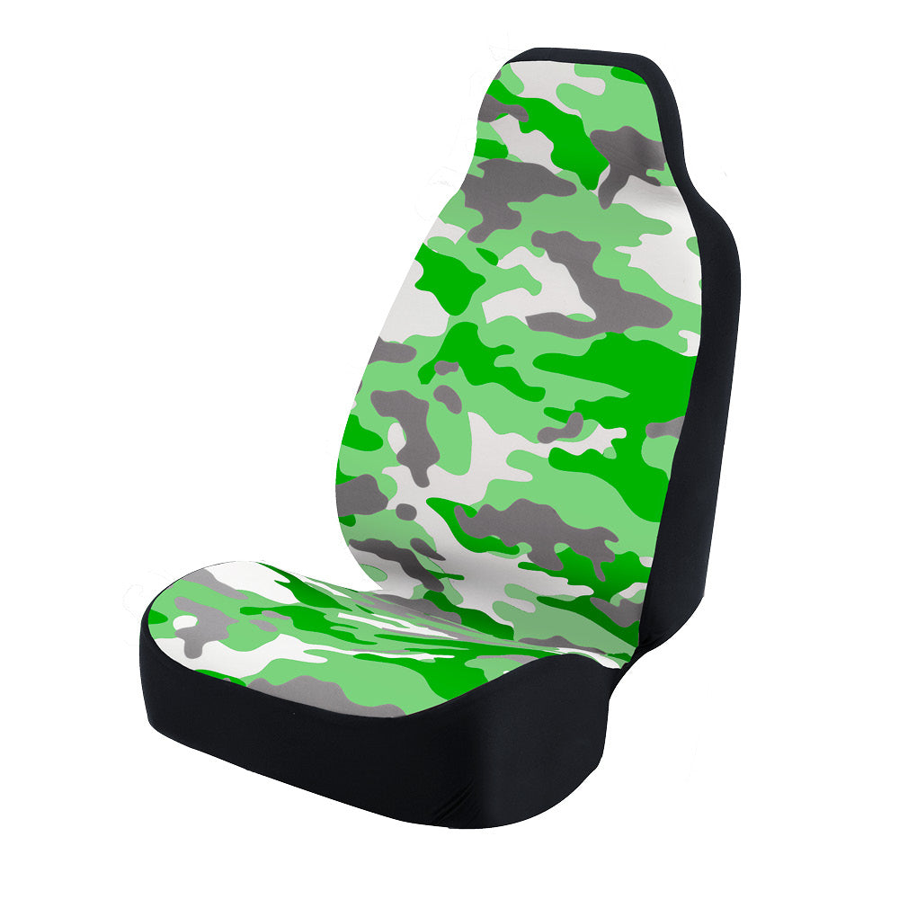 Universal Print Seat Cover (camo green & white background)