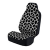 Universal Print Seat Cover (giraffe black spots & gray background)