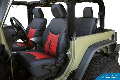 Jeep Red with Black Topographic