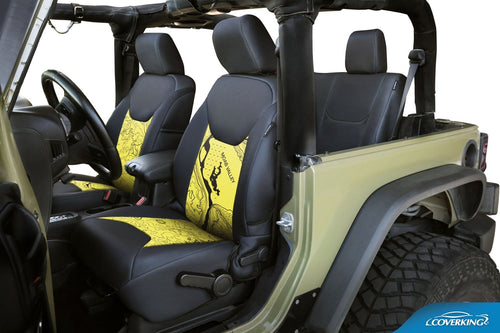 Jeep Yellow with Black Topographic