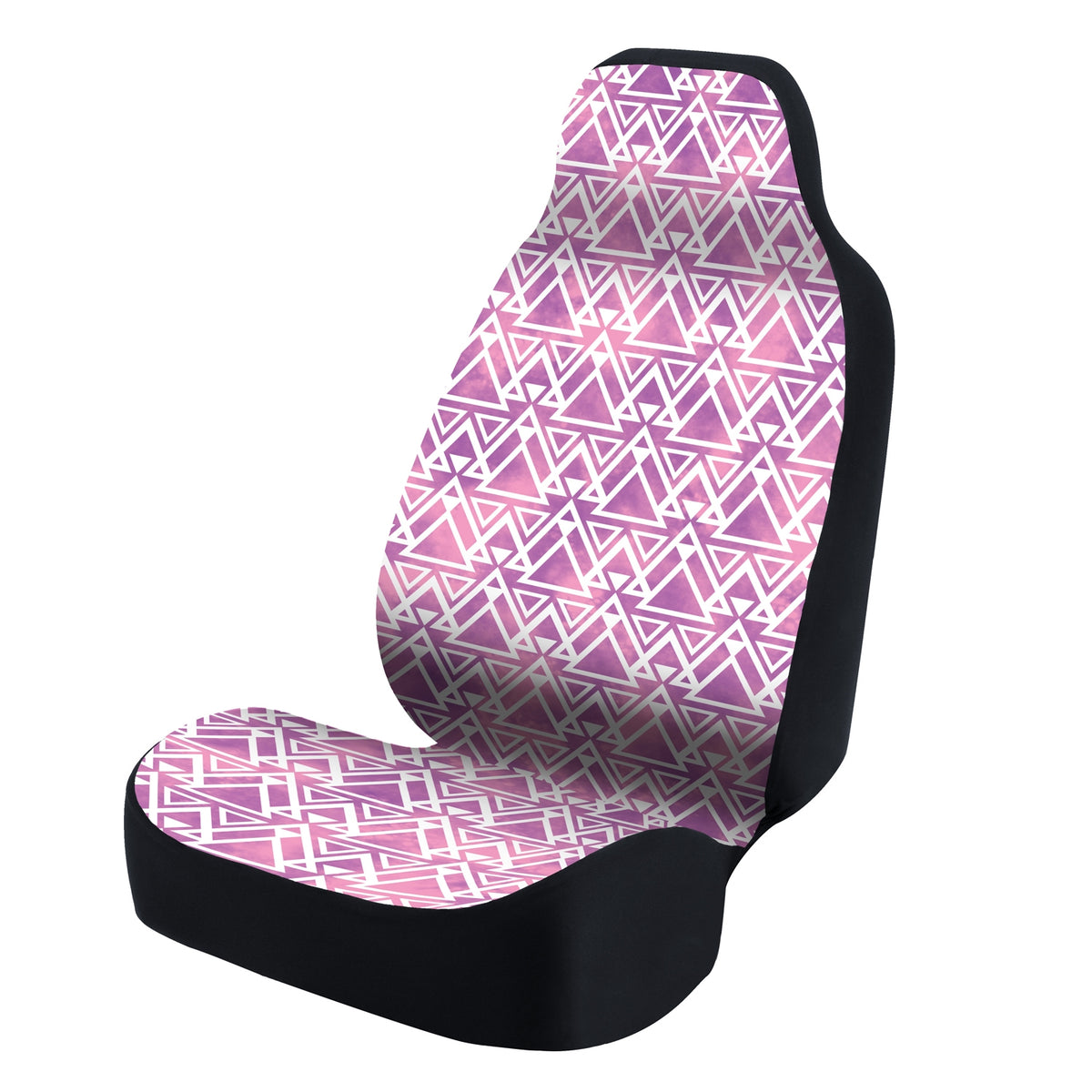 Universal Seat Cover Fashion Print 1pc - Tapestry Triangular Purple Watercolor under White