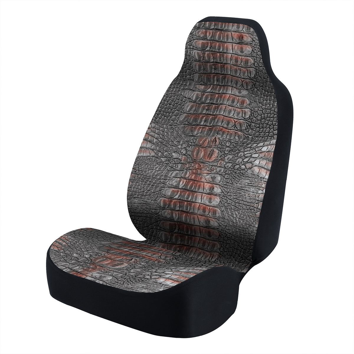 Universal Seat Cover Fashion Print 1pc - Ultimate Suede - Animal Print Alligator Raptor