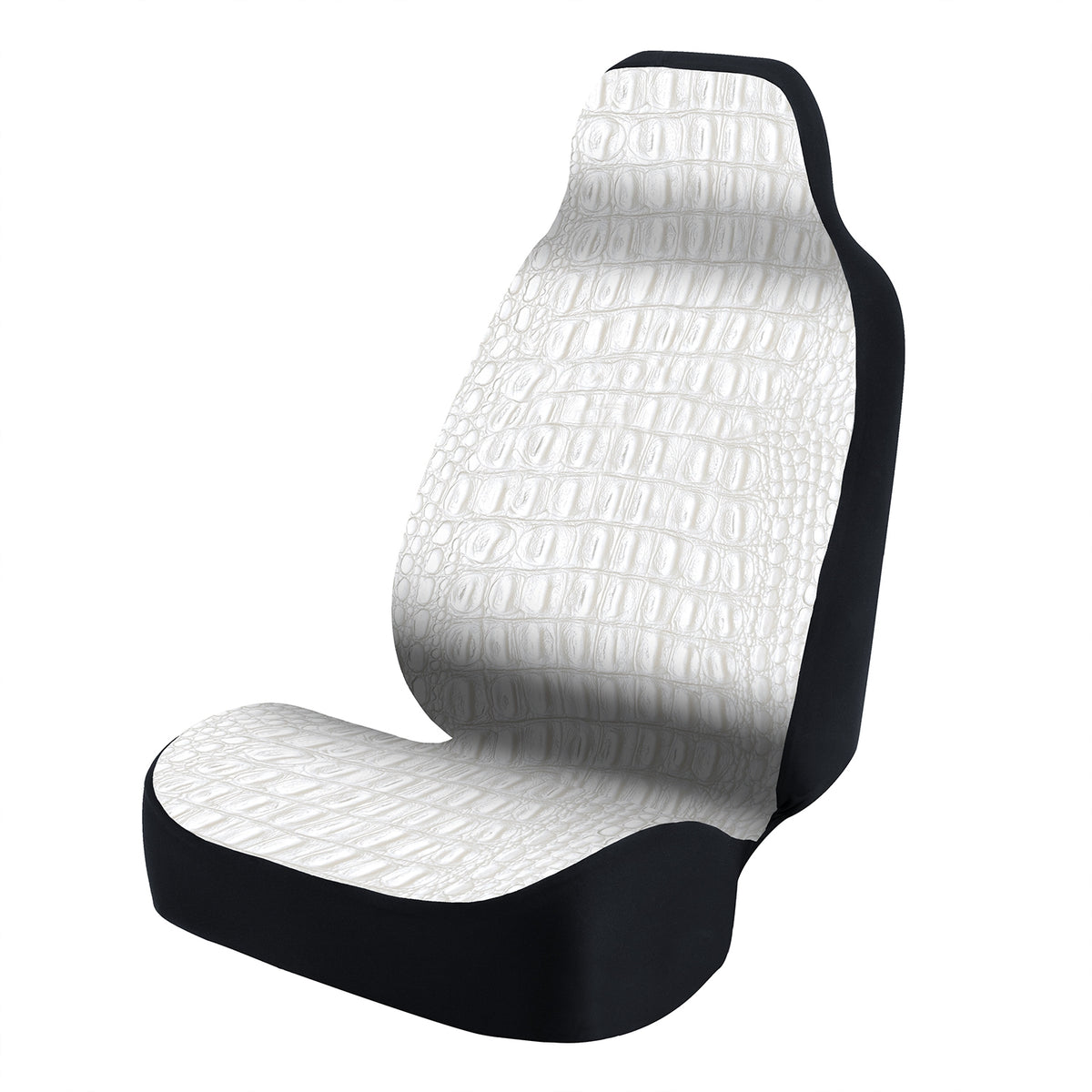 Universal Seat Cover Fashion Print 1pc - Ultimate Suede - Animal Print Alligator Uniform Snow