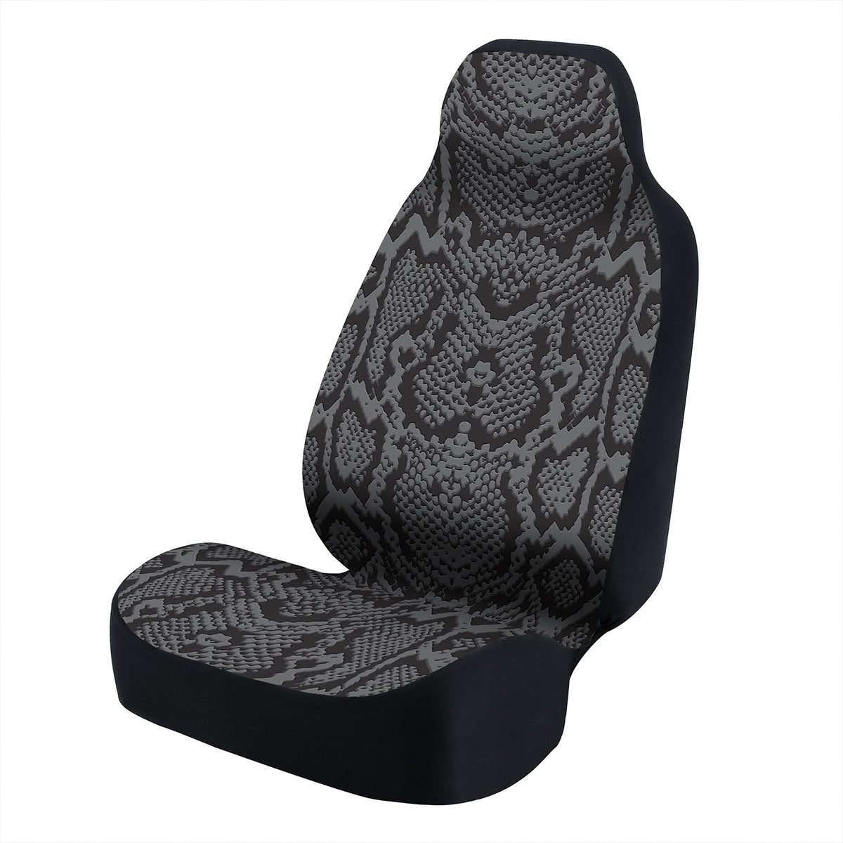 Universal Seat Cover Fashion Print 1pc - Ultimate Suede - Animal Print Snake Vector Metal