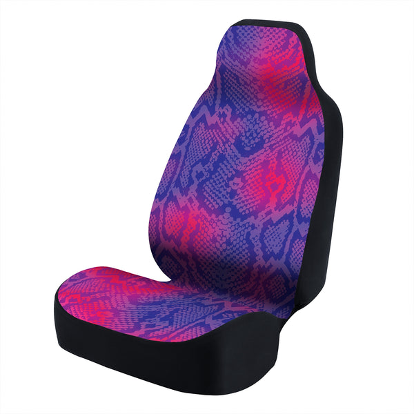 Universal Seat Cover Fashion Print 1pc - Ultimate Suede - Animal Print Snake Vector Retro