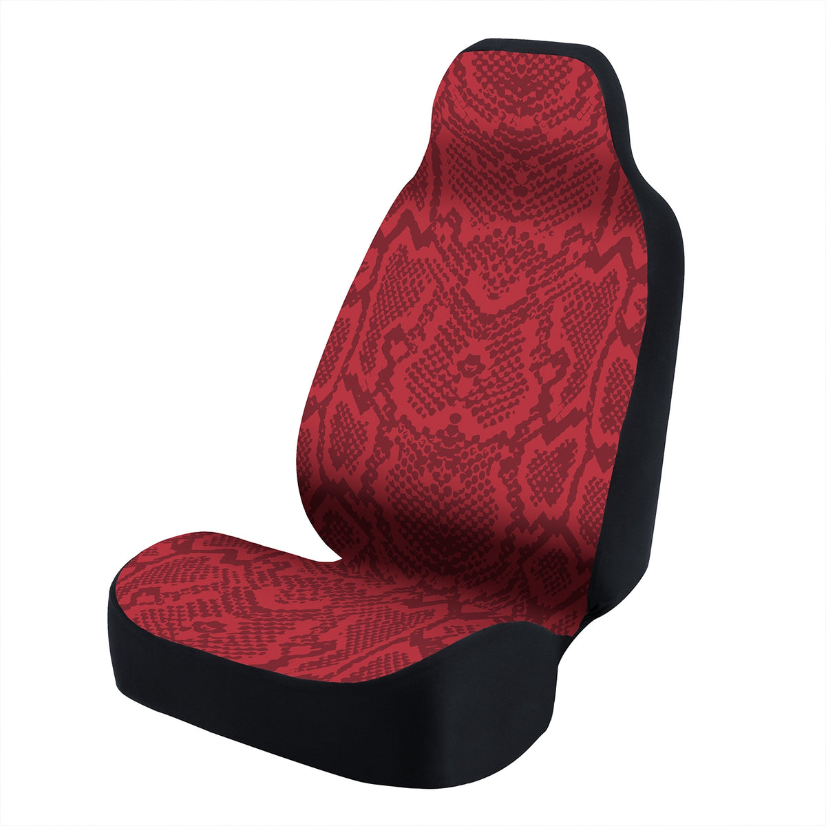Universal Seat Cover Fashion Print 1pc - Ultimate Suede - Animal Print Snake Vector Rose