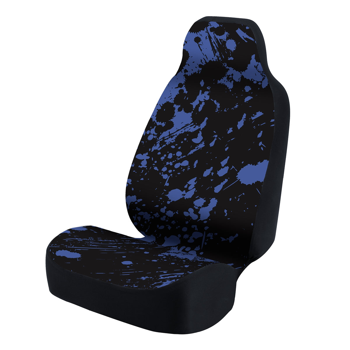 Universal Seat Cover Fashion Print 1pc - Ultimate Suede - Graphic Splatter Blue