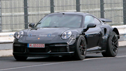 Porsche 911 Turbo Test Mule Spied Riding High and With Big Fenders