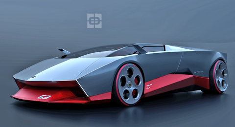 Lamborghini Ravietta Study Looks To Classic Brutalist Design For The Future