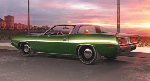 Who Knew The 1970 Plymouth ‘Cuda Would Look So Good With A 911 Targa Style Roof