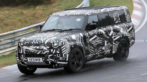 Land Rover Defender 130 Spied Leaning Through Corners at the 'Ring