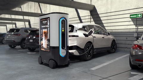 EV Safe Charge Debuts Mobile EV Charging Robot with Interactive Advertising Platform