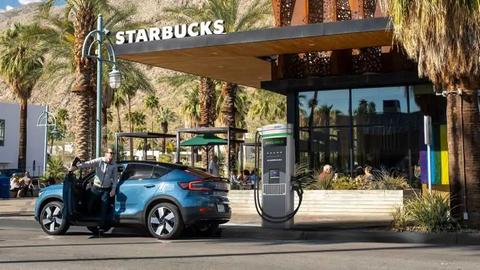 Volvo And Starbucks Announce New EV Fast Charging Network