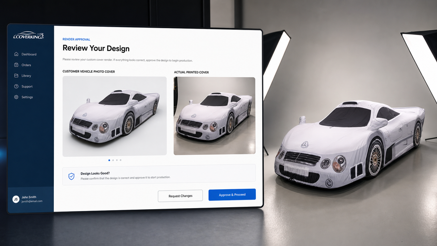 Coverking Render Approval Before Production product education media