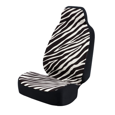 Universal Print Seat Cover (zebra black stripes & white background)