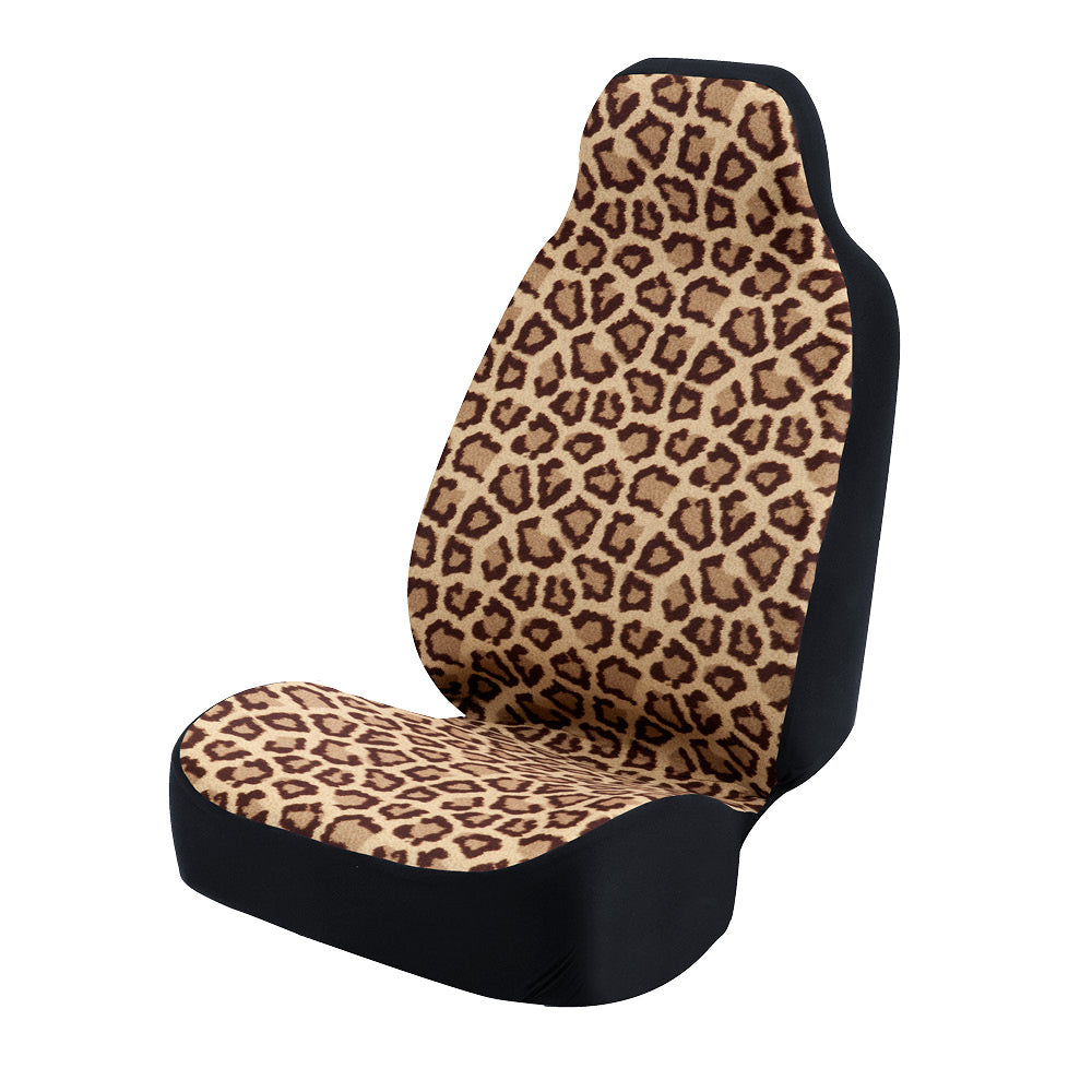 Universal Print Seat Cover (natural jaguar brown spots & tan background)