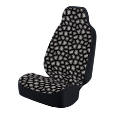 Universal Print Seat Cover (ashen jaguar gray spots & black background)