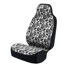 Universal Print Seat Cover (black roses & black background)