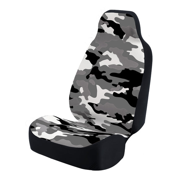 Universal Print Seat Cover (camo black & gray background)