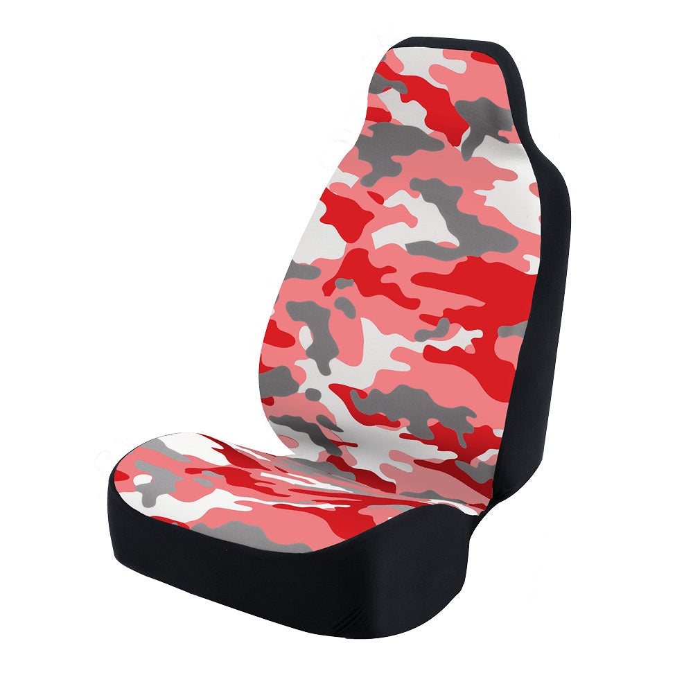 Universal Print Seat Cover (camo red & white background)