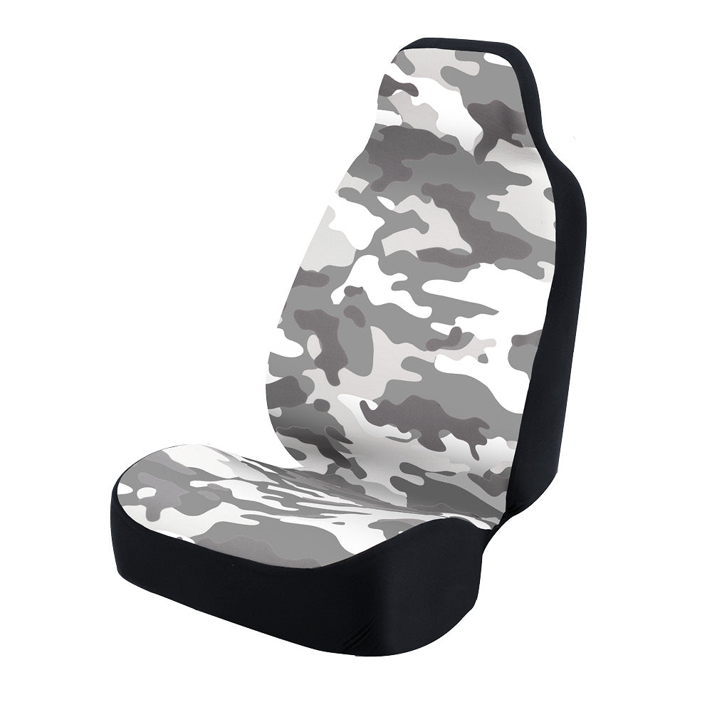 Universal Print Seat Cover (camo white & gray background)