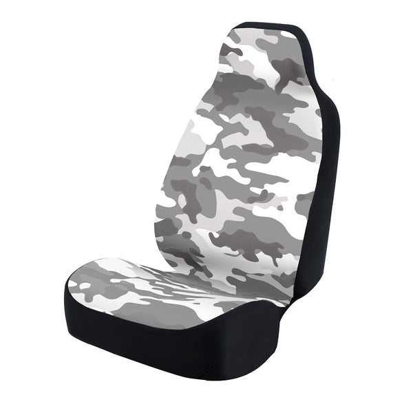 Universal Print Seat Cover (camo white & gray background)