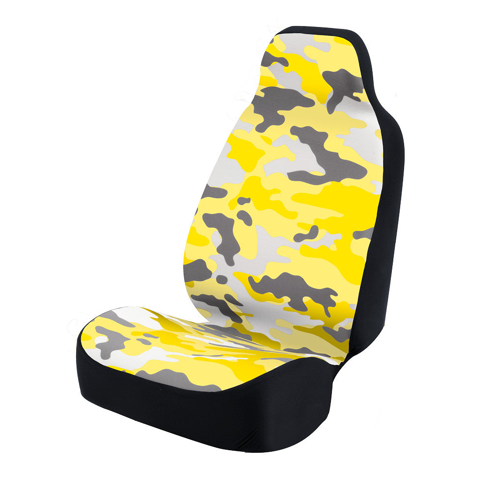Universal Print Seat Cover (camo yellow & white background)-Default