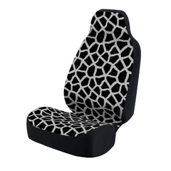 Universal Print Seat Cover (giraffe black spots & gray background)