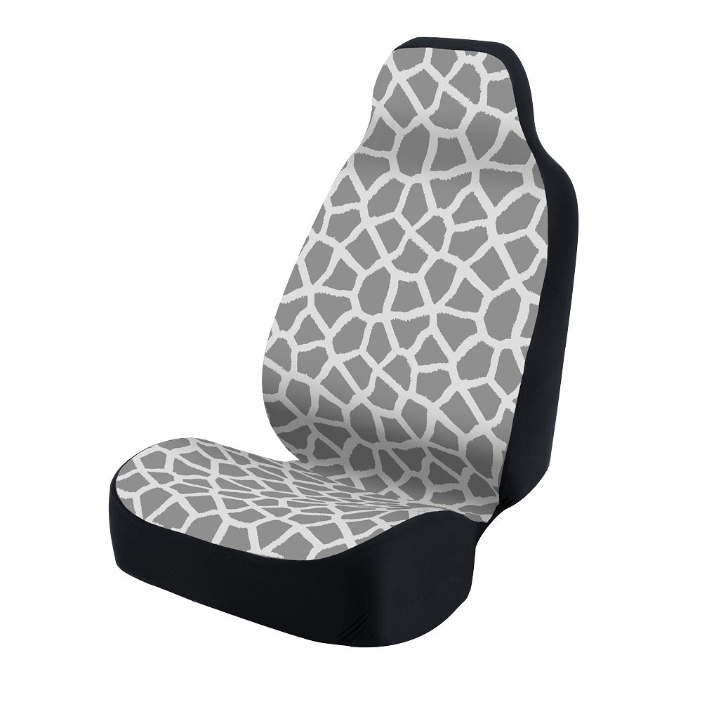 Universal Print Seat Cover (giraffe gray spots & gray background)