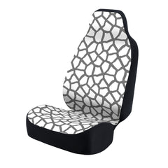 Universal Print Seat Cover (giraffe white spots & gray background)