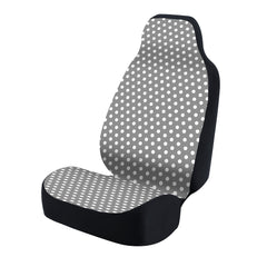 Universal Print Seat Cover (polka dots white and grey background)