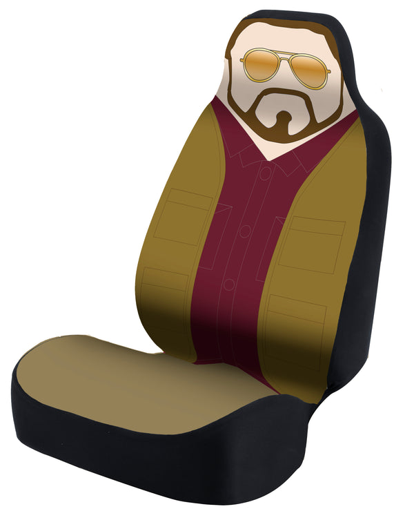 Universal Seat Cover Fashion Print 1pc - Neosupreme - The Big Lebowski - Walter Sobchak w/ BlackInterlock Backing