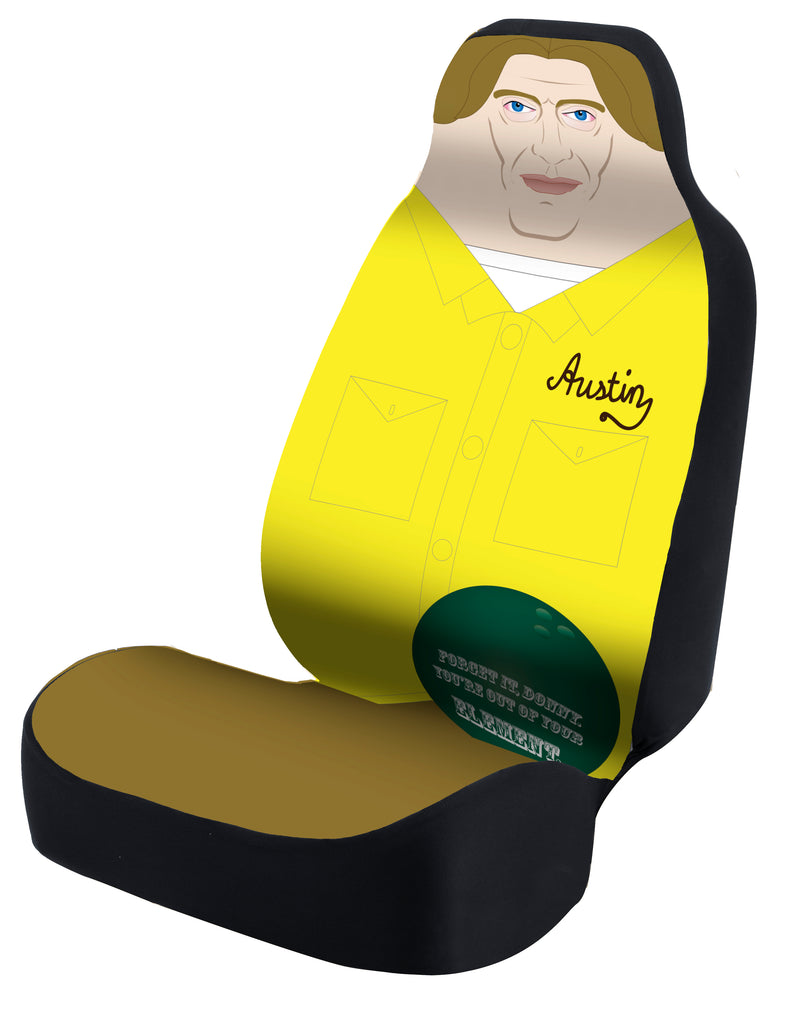 Universal Seat Cover Fashion Print 1pc - Neosupreme - The Big Lebowski - Donny w/ BlackInterlock Backing