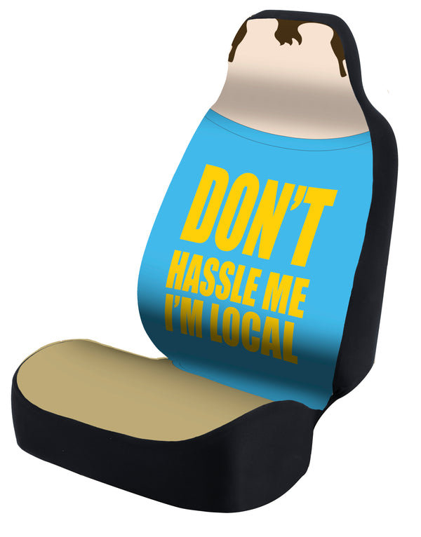Universal Seat Cover Fashion Print 1pc - Neosupreme - Bill Murray - What About Bob w/o lifejacket w/ BlackInterlock Backing