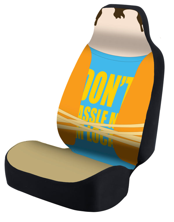 Universal Seat Cover Fashion Print 1pc - Neosupreme - Bill Murray - What About Bob w/lifejacket w/ BlackInterlock Backing