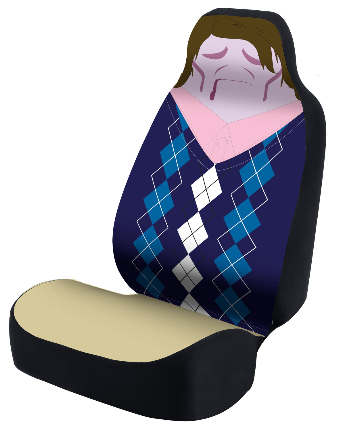Universal Seat Cover Fashion Print 1pc - Neosupreme - Bill Murray - Zombieland w/ BlackInterlock Backing