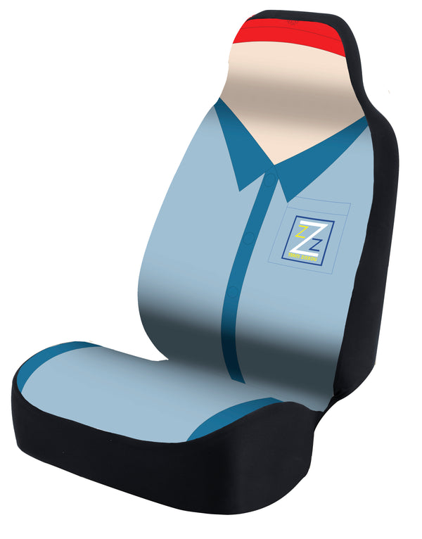 Universal Seat Cover Fashion Print 1pc - Neosupreme - Wes Anderson - Team Zissou Uniform w/ BlackInterlock Backing