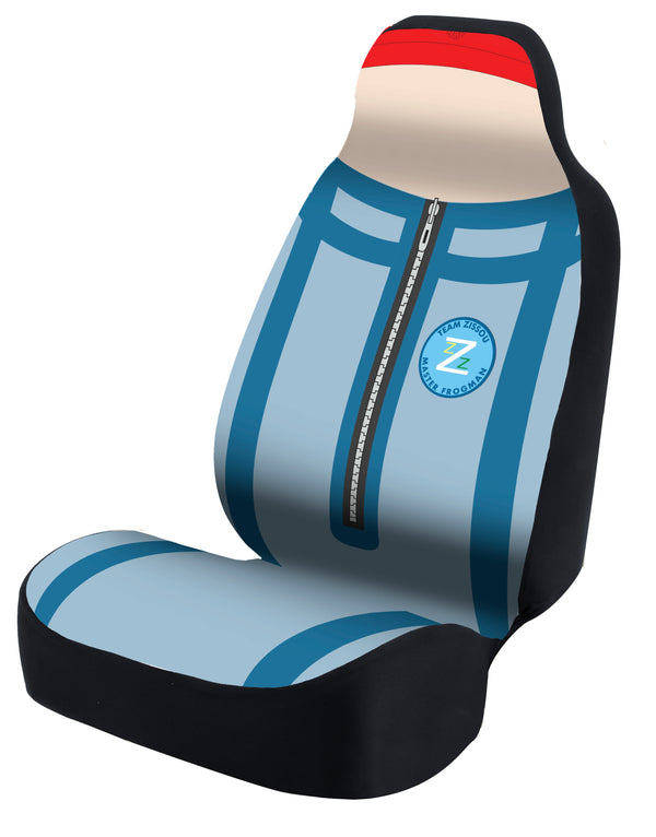 Universal Seat Cover Fashion Print 1pc - Neosupreme - Wes Anderson - Team Zissou Frogman w/ BlackInterlock Backing