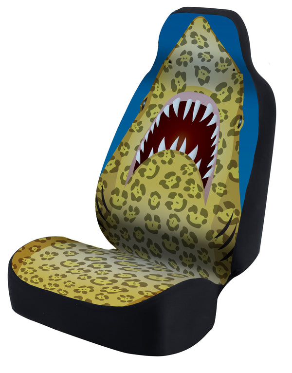 Universal Seat Cover Fashion Print 1pc - Neosupreme - Wes Anderson - Jaguar Shark w/ BlackInterlock Backing