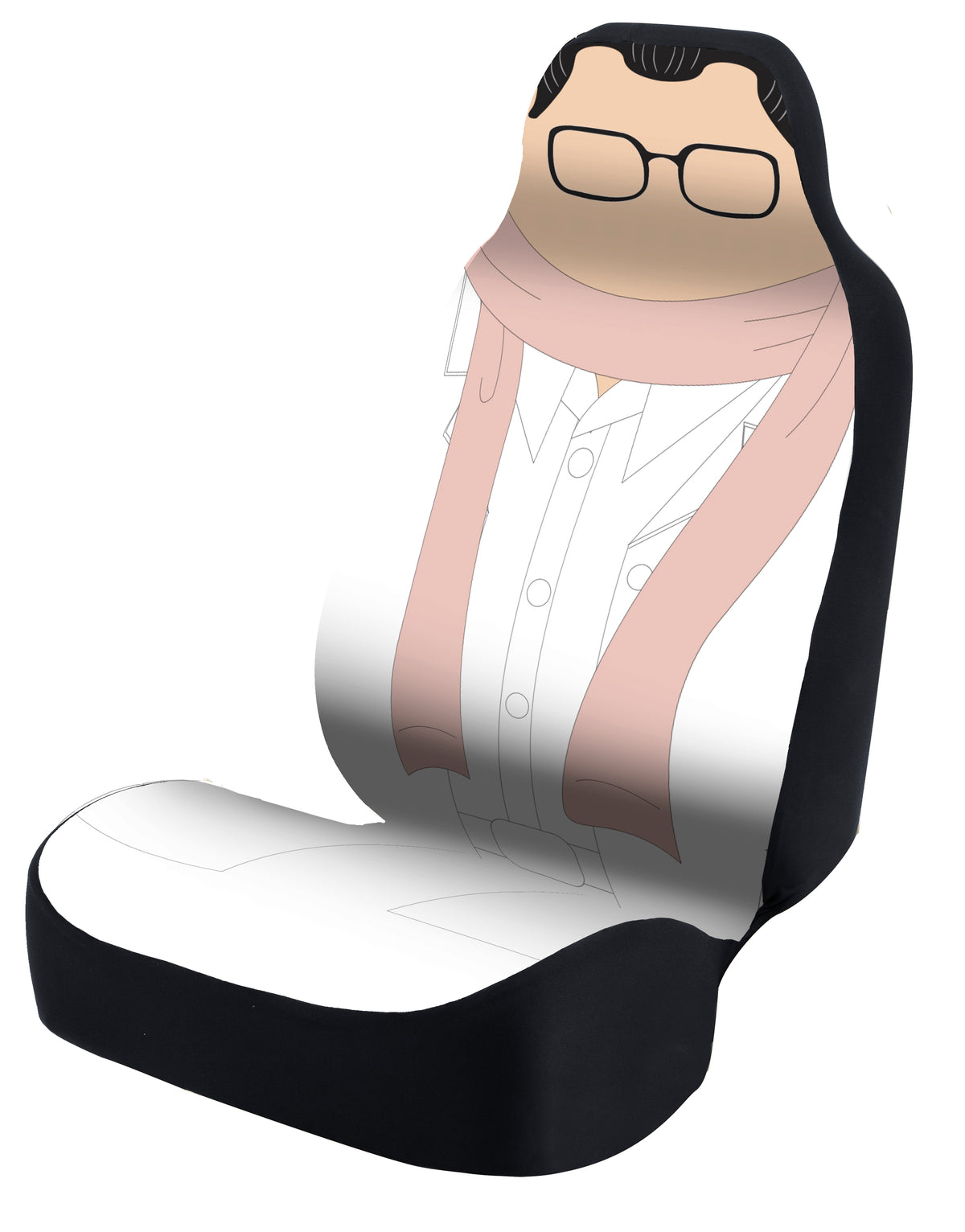 Universal Seat Cover Fashion Print 1pc - Neosupreme - Wes Anderson - Alistair Hennessey w/ BlackInterlock Backing