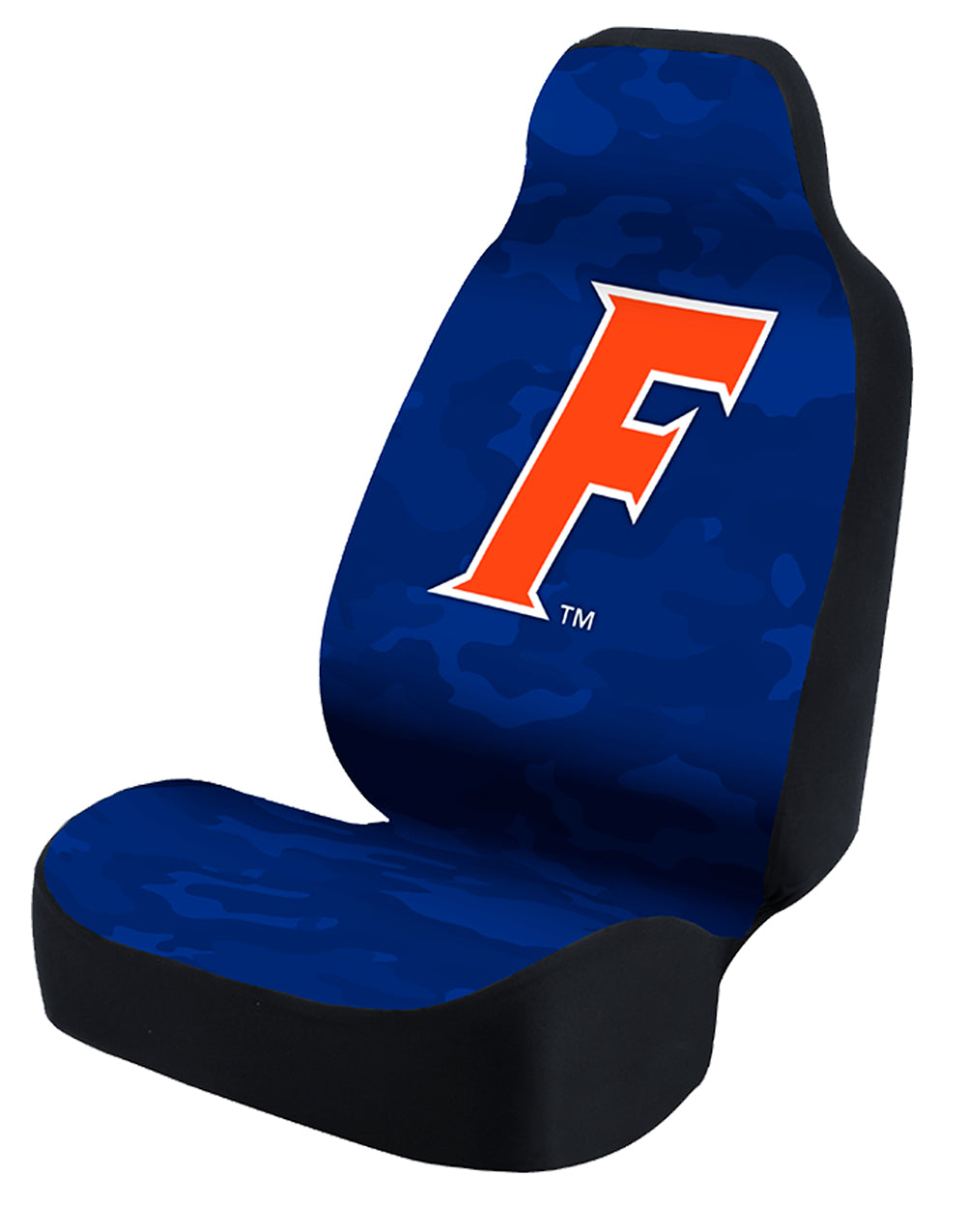 Universal Seat Cover Print 1pc - Ultimate Suede - University of Florida - Blue Camo w/ Black Interlock Backing