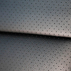 Premium Leatherette Black Perforated Pattern