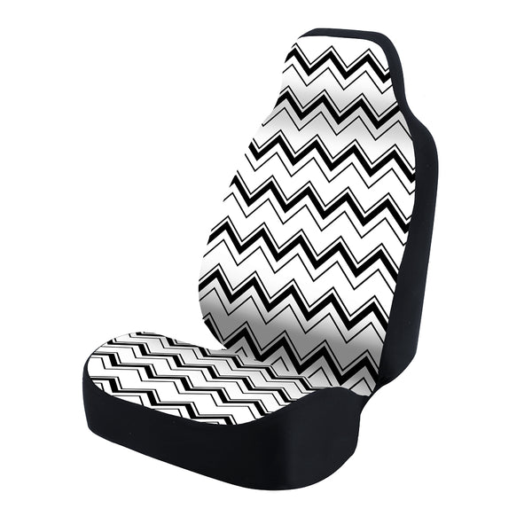 Universal Print Seat Cover (chevrons black and white background)